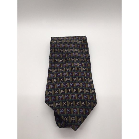 J. GARCIA Green Blue Maroon Tan 100% Silk Tie Collection 4 By Stonehenge USA - Picture 1 of 4